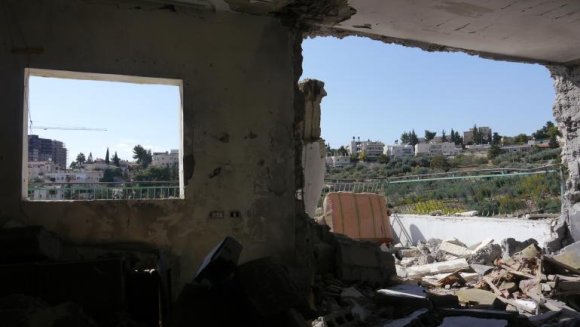 La maison détruite du cousin d'Allah et Sofiane Abu Jamal à Jabel Mukaber. © Joseph Confavreux