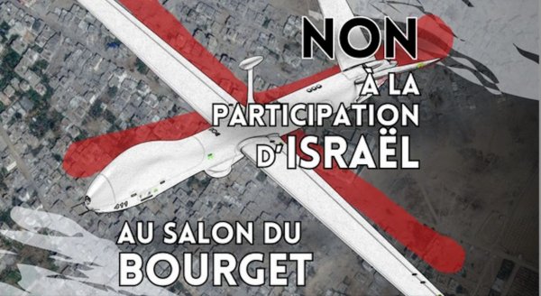 Non à la présence d'Israël au Salon du Bourget 2025 - Association France  Palestine Solidarité